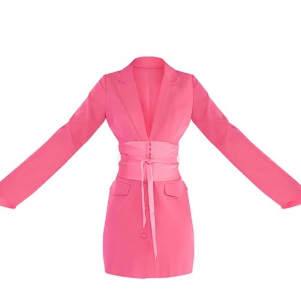 PrettyLittleThing Pink Blazer Dress